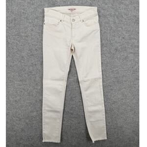 NWT Bonpoint Samela White/Cream Fringe Denim Trousers Size XS